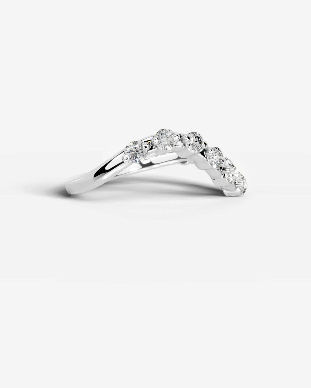 Lab Grown Diamond Curved Marquise Accent Ring