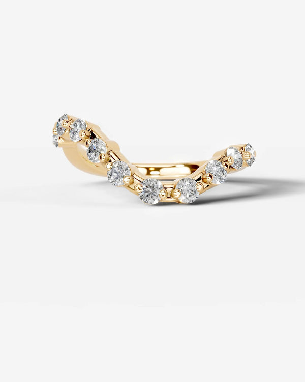 Lab Grown Diamond Curved Marquise Accent Ring