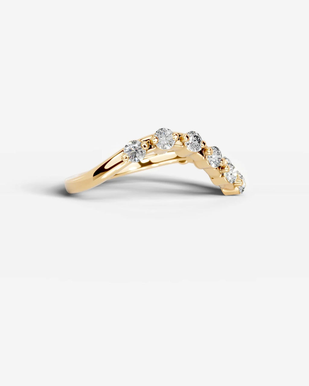 Lab Grown Diamond Curved Marquise Accent Ring