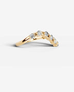 Lab Grown Diamond Curved Marquise Accent Ring