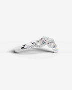 Lab Grown Diamond Pear & Marquise Curved Cluster Contour Band Ring