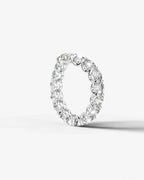 Lab Grown Diamond Round Cut Curved Shared Prong Eternity Wedding Band Ring