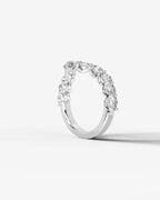 Lab Grown Diamond Curved Graduated Cluster Band Ring
