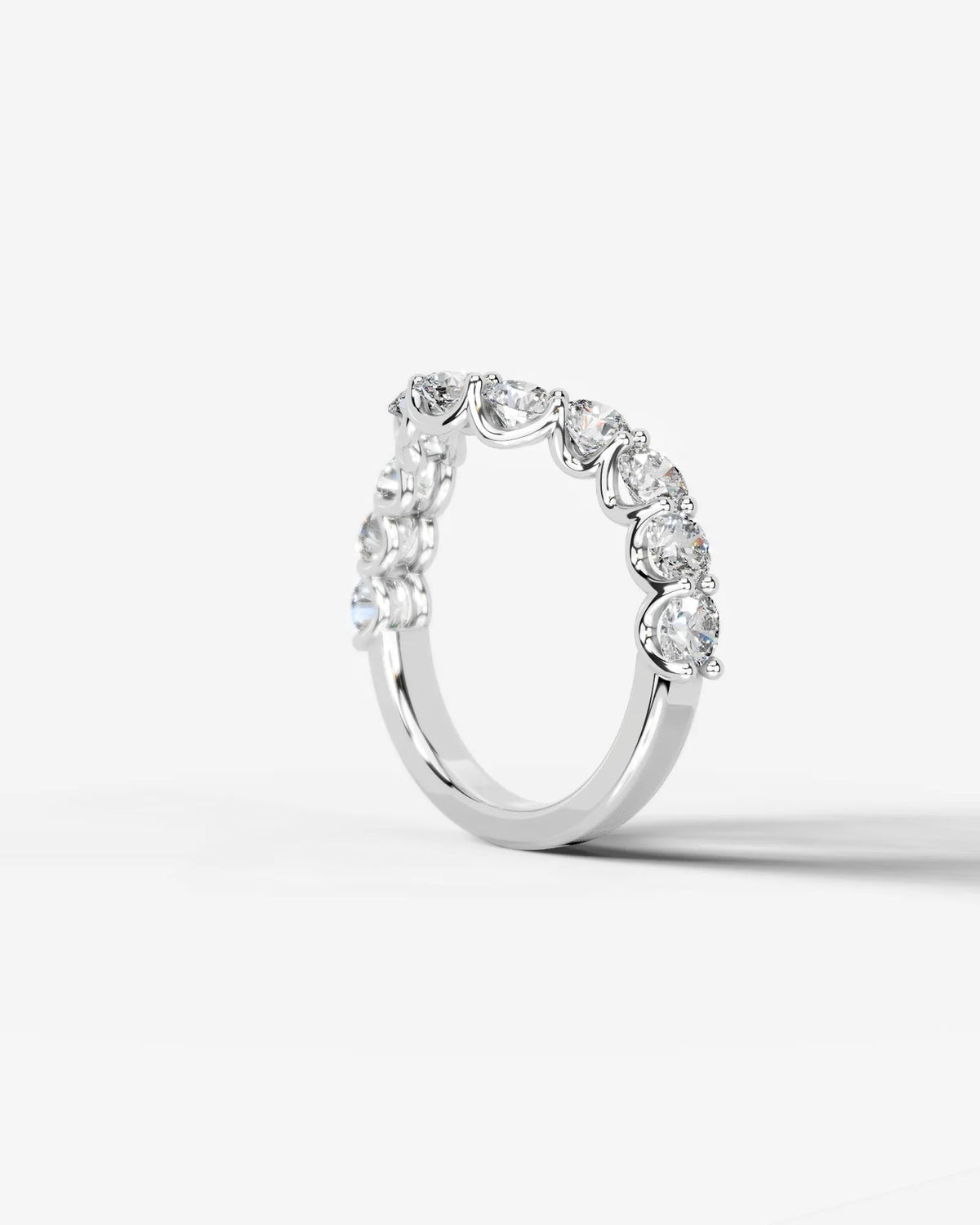 Lab Grown Diamond Curved Graduated Cluster Band Ring