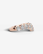 Lab Grown Diamond Curved Graduated Cluster Band Ring
