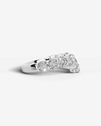 Lab Grown Diamond Curved Graduated Cluster Band Ring