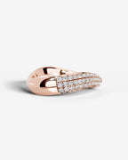 Lab Grown Diamond Curved Pavé Cascade Band Ring