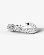 Lab Grown Diamond Curved Multi Row Pavé Wedding Band Ring