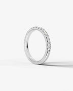 Lab Grown Diamond Round Cut Milgrain Pavé Wedding Band Ring