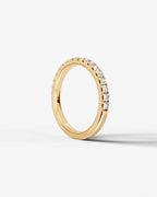 Lab Grown Diamond Round Cut Milgrain Pavé Wedding Band Ring