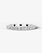 Lab Grown Diamond Round Cut Milgrain Pavé Wedding Band Ring