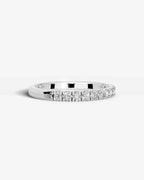 Lab Grown Diamond Round Cut Milgrain Pavé Wedding Band Ring