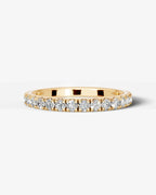 Lab Grown Diamond Round Cut Milgrain Pavé Wedding Band Ring