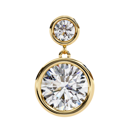 1.66 Carat Lab Grown Diamond Earrings – Round Brilliant Cut – Diamond Studded Drop Earrings – Lustraa’s Diamond Earrings