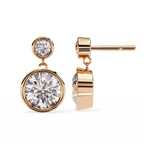 Diamond Drop Earrings – Lab Grown Round Brilliant Cut, 1.66 Carat Studded Design– Lustraa’s Diamond Earrings