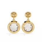 Diamond Drop Earrings – Lab Grown Round Brilliant Cut, 1.66 Carat Studded Design– Lustraa’s Diamond Earrings