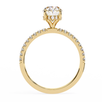 Oval Lab Grown Diamond Engagement Ring – 1.20 CT Hidden Halo Solitaire Bridal Ring, Wedding Band Jewelry– Lustraa’s Oval Diamond Ring