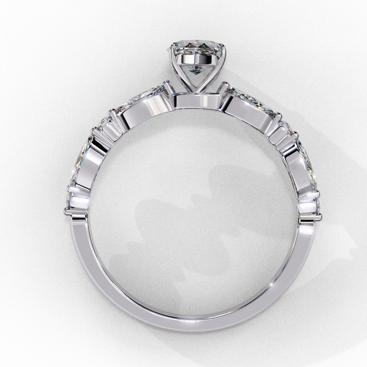 0.82 Carat Marquise Cut Lab Grown Diamond Ring – Solitaire Engagement Ring– Lustraa’s Marquise Diamond Ring
