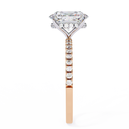 1.20 Carat Oval Cut Lab Grown Diamond Hidden Halo Ring – Solitaire Engagement Ring – Lustraa’s Oval Diamond Ring