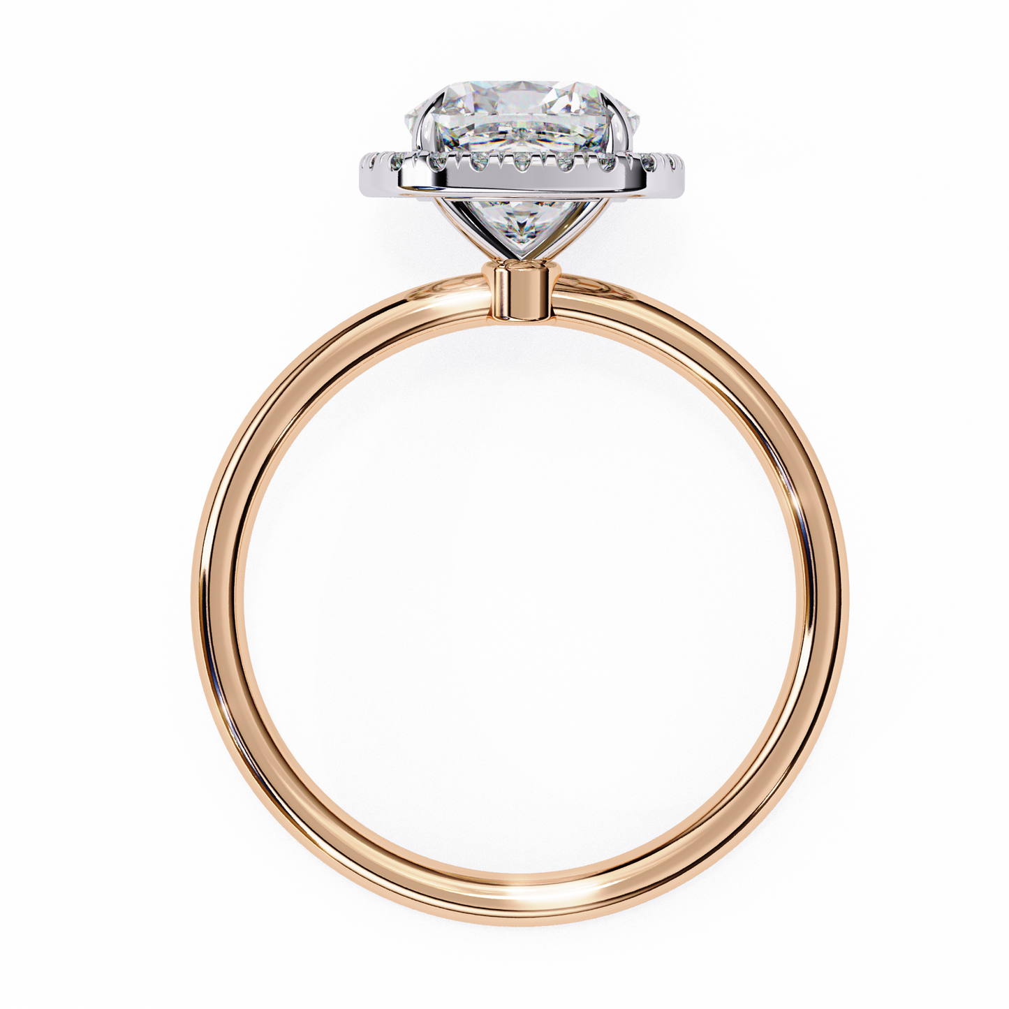 1.78 Carat Cushion Cut Lab Grown Diamond Halo Ring – Lustraa’s Classic Cushion Halo Engagement Ring