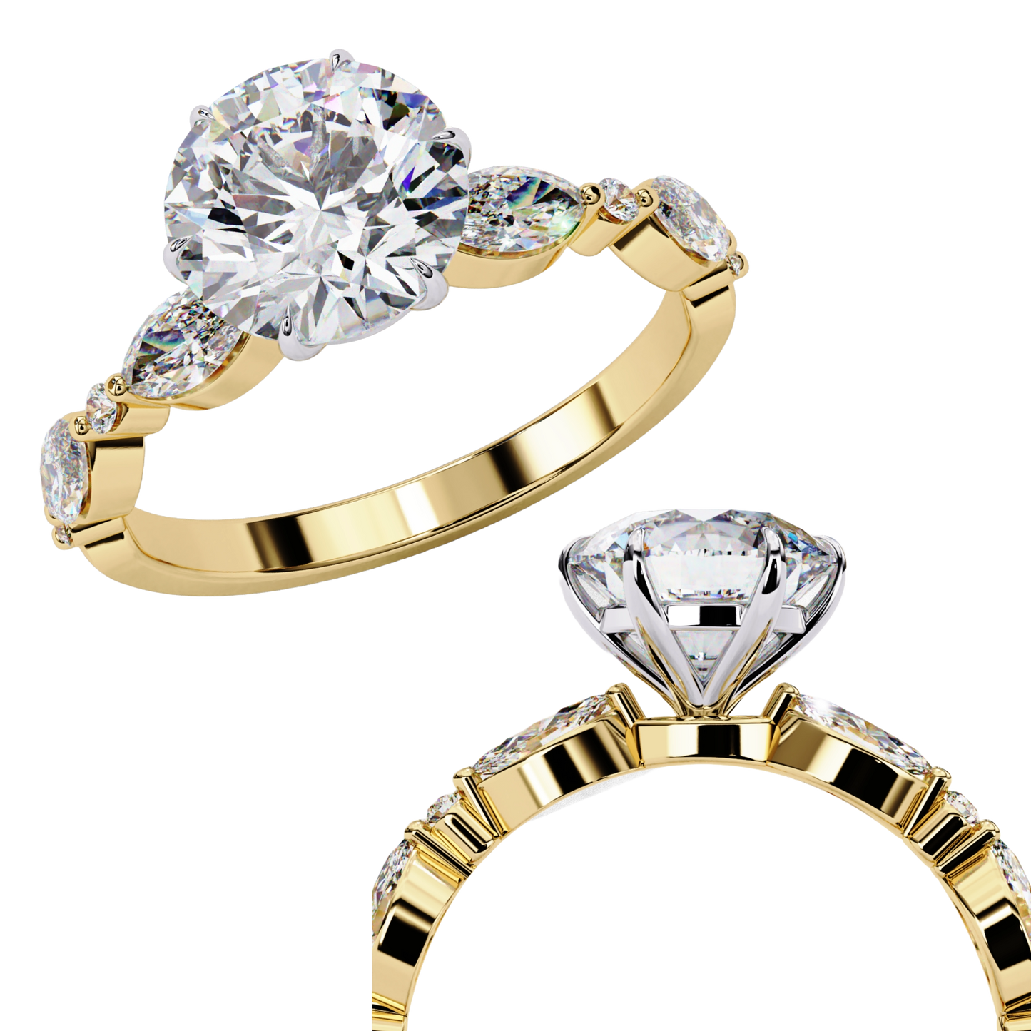 1.92 Carat Round Brilliant Cut Lab Grown Diamond Ring – Classic Round Solitaire Engagement Ring- Lustraa’s Fancy Solitaire Ring