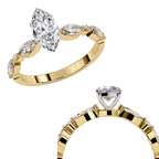 Marquise Cut Lab Grown Diamond Engagement Ring – 1.71 CT Solitaire Bridal Ring, Minimalist Wedding Jewelry- Lustraa’s Fancy Solitaire Ring