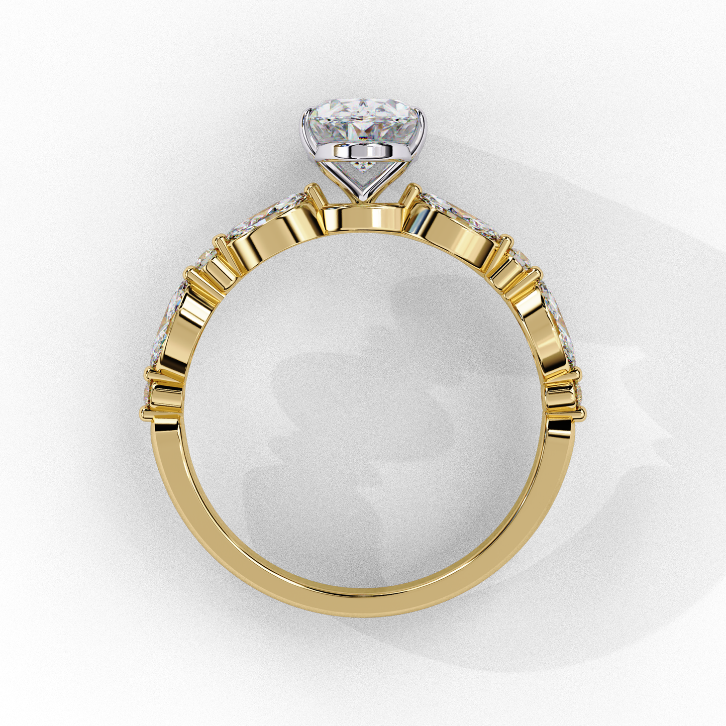 1.20 Carat Oval Shaped Lab Grown Diamond Ring – Solitaire Engagement Ring– Lustraa’s Classic Oval Diamond Ring