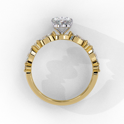 1.20 Carat Oval Shaped Lab Grown Diamond Ring – Solitaire Engagement Ring– Lustraa’s Classic Oval Diamond Ring