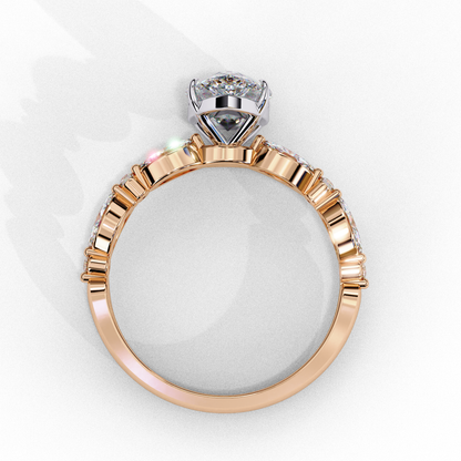 0.89 Carat Pear Shaped Lab Grown Diamond Ring – Solitaire Engagement Ring – Lustraa’s Pear Diamond Ring