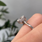 Cushion Cut Lab Grown Diamond Solitaire Engagement Ring –  Classic Cushion Diamond Ring in Elegant Band – Lustraa’s Solitaire Ring