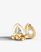 Lab Grown Diamond Pear Cut Halo Stud Earrings