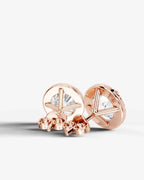 Lab Grown Diamond Round Cut Solitaire Stud Earrings
