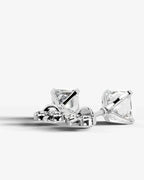 Lab Grown Diamond Art Deco Octagon Asscher Solitaire Stud Earrings