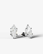 Lab Grown Diamond Monarch Contour Marquise Solitaire Stud Earrings