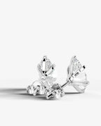 Lab Grown Diamond Monarch Contour Marquise Solitaire Stud Earrings