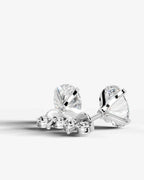 Lab Grown Diamond Grace Contour Oval Solitaire Stud Earrings
