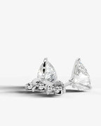 Lab Grown Diamond Teardrop Pure Pear Cut Solitaire Stud Earrings