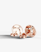 Lab Grown Diamond Celestial Radiance Round Cut Halo Stud Earrings
