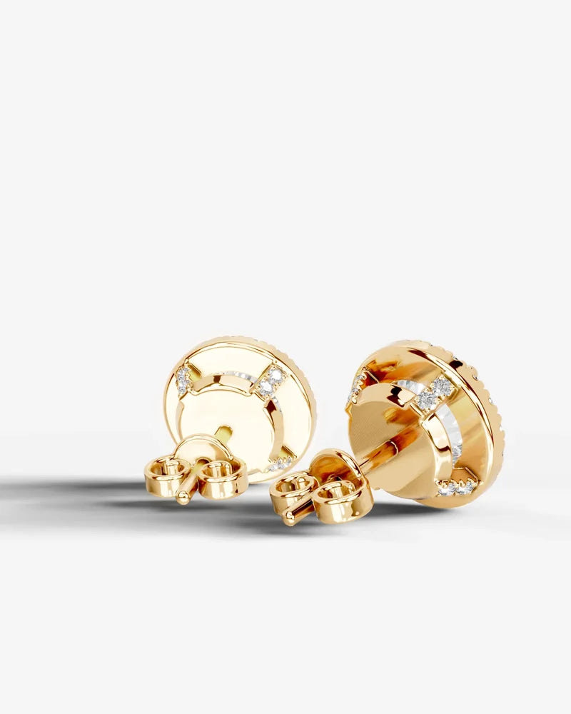 Lab Grown Diamond Pillow Precision Square Cushion Cut Halo Stud Earrings