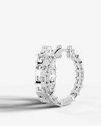 Lab Grown Diamond Radiant Full Circle Hoop Earrings
