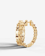 Lab Grown Diamond Radiant Full Circle Hoop Earrings