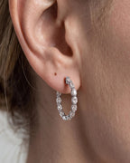 Lab Grown Diamond Marquise Full Circle Hoop Earrings