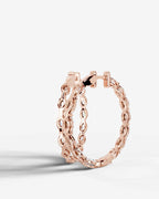 Lab Grown Diamond Marquise Full Circle Hoop Earrings