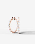 Lab Grown Diamond Marquise Full Circle Hoop Earrings