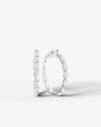 Lab Grown Diamond Marquise Full Circle Hoop Earrings