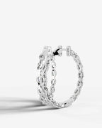 Lab Grown Diamond Marquise Full Circle Hoop Earrings