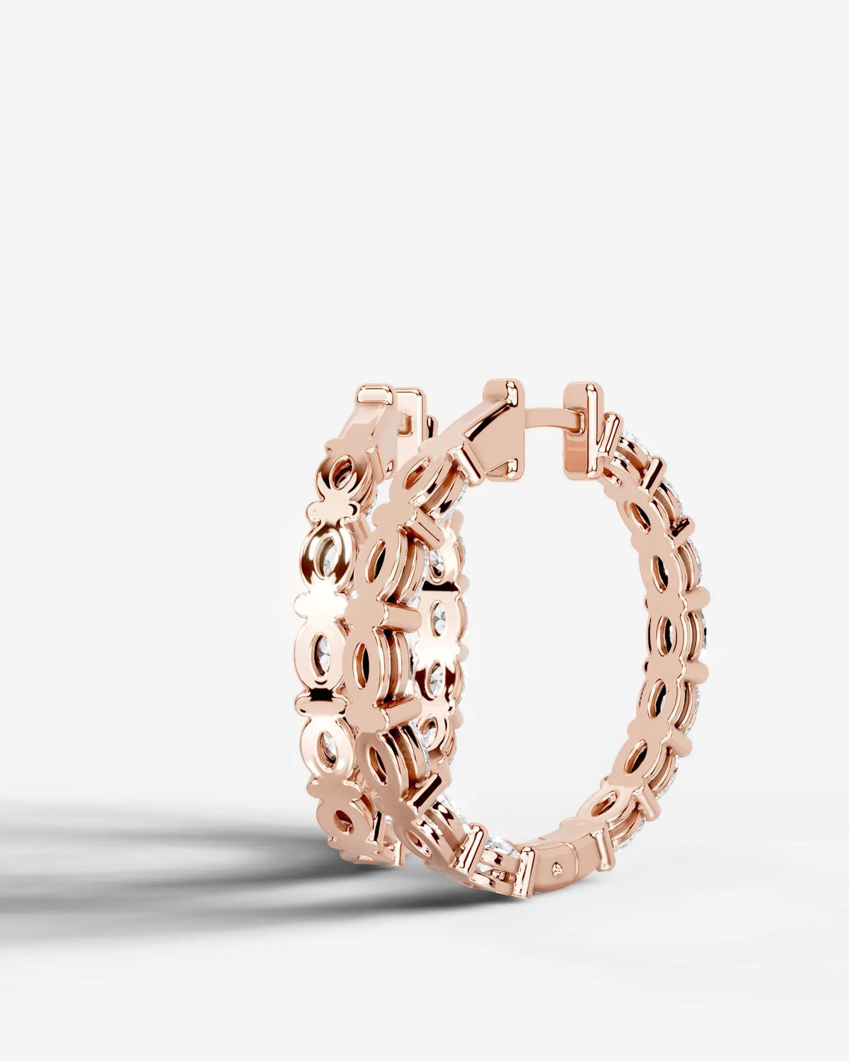 Lab Grown Diamond Inside-Out Hoop Earrings