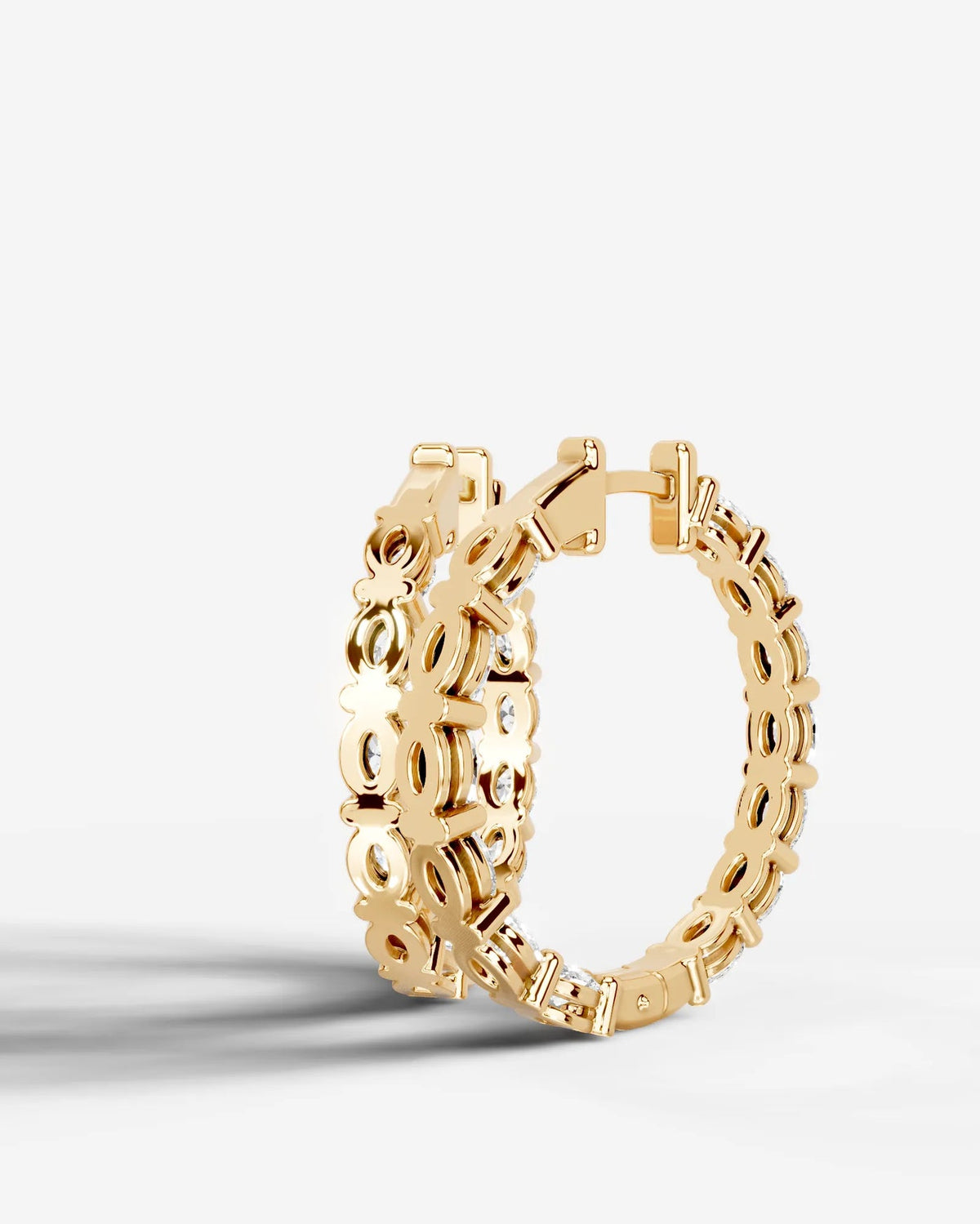 Lab Grown Diamond Inside-Out Hoop Earrings