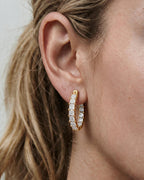 Lab Grown Diamond Princess Full Circle Hoop Earrings