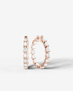 Lab Grown Diamond Pear Full Circle Hoop Earrings